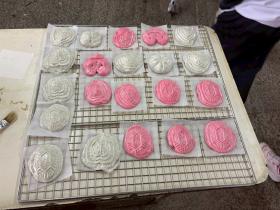 These turtle-shaped rice cakes were ready to be sent into the steamer.